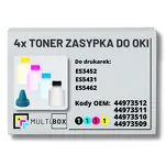 4-PAK Multibox Tonery zasypki do OKI ES5431 ES3452 ES5462 7,0K/3x6,0K - 2
