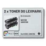 2-PAK Multibox Toner do LEXMARK M3150 XM3150 24B6186 2x16.0K zamiennik - 2