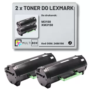 2-pak Toner do LEXMARK M3150 XM3150 24B6186 2x16.0K Multibox zamiennik