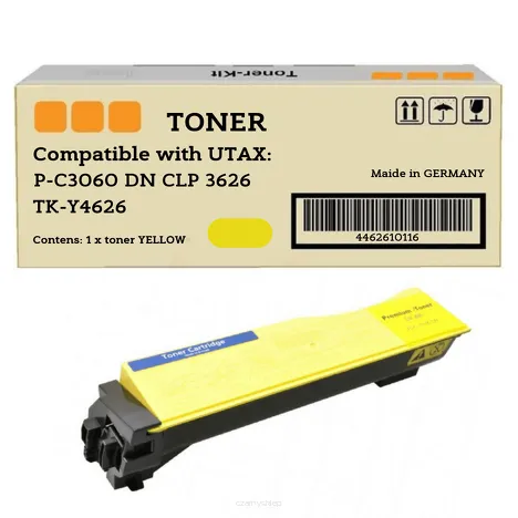 Toner 4462610116 do UTAX TK-Y4626 P-C3060 DN CLP 3626 CLP 3630 żółty zamiennik 7500 stron