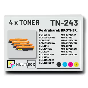 Toner do BROTHER TN243 4-pak CMYK Multibox zamiennik