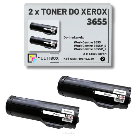 2-pak Toner do XEROX 3655 106R02739 14.4K Multibox zamiennik