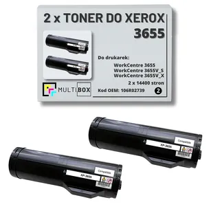 2-PAK Multibox Toner do XEROX 3655 106R02739 14.4K zamiennik