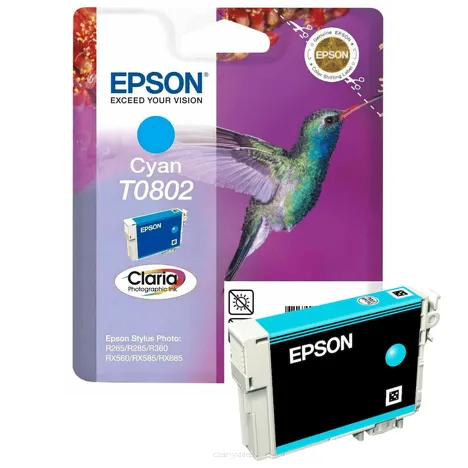 Epson tusz T0802 C13T08024011 oryginalny cyan