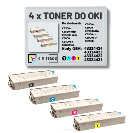 Toner do OKI C5800 C5900 4-pak black/cyan/magenta/yellow zamiennik Multibox