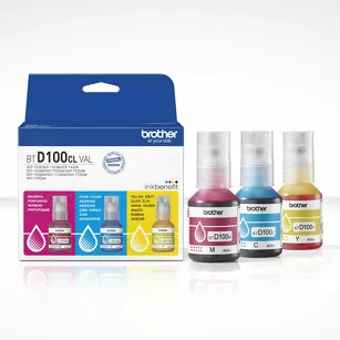 BROTHER tusz BTD100CLVAL oryginalny CMY 3x 48.8ml 3-pak