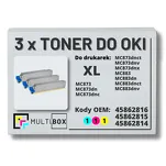 3-PAK Multibox Toner do OKI MC873 MC883 XL cyan/magenta/yellow zamiennik - 2