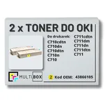 2-PAK Multibox Toner do OKI C710 C711 43866105 yellow zamiennik - 2