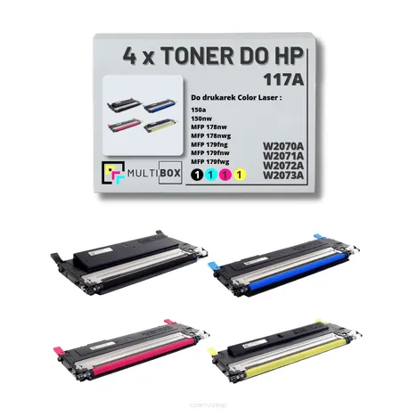 Toner do HP 117A 4-pak CMYK W2070A W2071A W2072A W2073A zamiennik Multibox Z CHIPEM