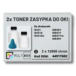 2-PAK Multibox Tonery zasypki do OKI B431 MB491 44917602 2x12,0K - 2