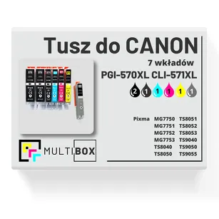 Tusz do CANON PGI-570XL CLI-571XL 7-pak black pigment / black / cyan / magenta / yellow / grey zamiennik Multibox