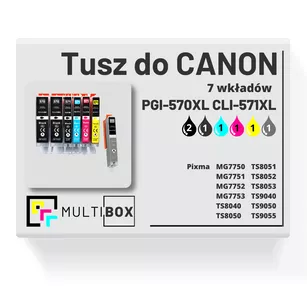 Tusz do CANON PGI570XL CLI571XL 7-pak black pigment / black / cyan / magenta / yellow / grey zamiennik Multibox