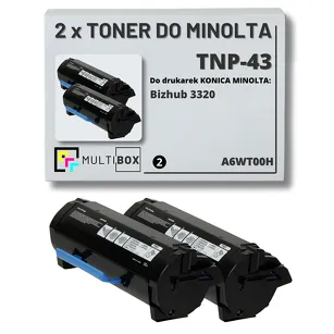 2-pak Toner do KONICA MINOLTA TNP-43 A6WT00W BIZHUB 3320 2x10.0K Multibox zamiennik
