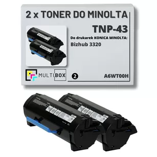 2-pak Toner do KONICA MINOLTA TNP43 A6WT00W BIZHUB 3320 2x10.0K Multibox zamiennik