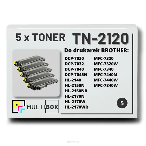 Toner do BROTHER TN-2120 5-pak Multibox zamiennik