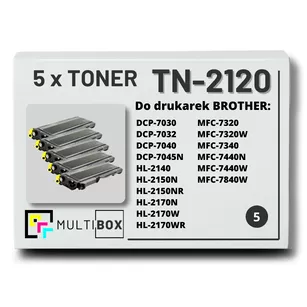 Toner do BROTHER TN2120 5-pak Multibox zamiennik