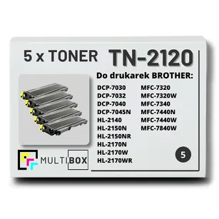 5-PAK Multibox Toner do BROTHER TN2120 zamiennik