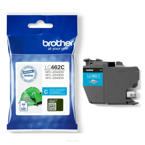 BROTHER tusz LC462C oryginalny cyan 550 stron