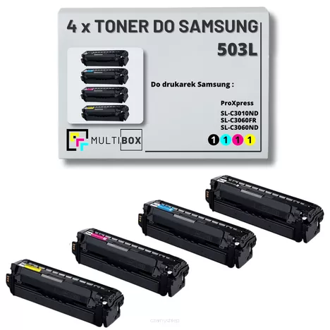 4-pak Toner do SAMSUNG 503L SL-C3010 SL-C3060 8K/5K CMYK Multibox zamiennik