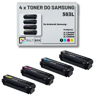 4-PAK Multibox Toner do SAMSUNG 503L SLC3010 SLC3060 8K/5K CMYK zamiennik