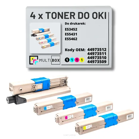 4-PAK Multibox Toner do OKI ES3452 ES5431 ES5462 black/cyan/magenta/yellow zamiennik