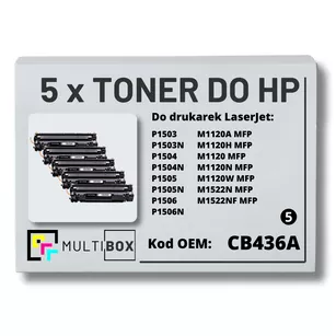 Toner do HP CB436A 36A P1505 M1120 5-pak zamiennik Multibox