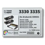 3-PAK Multibox 2x Toner + 1x Bęben do XEROX 3330 3335 106R03623 101R00555 2x15K/30K zamiennik - 2