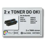 2-PAK Multibox Toner  do OKI B431 MB461 MB471 MB491 44574802  zamiennik - 2