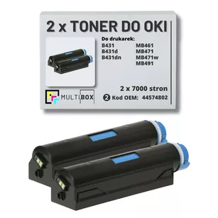 Toner do OKI B431 MB461 MB471 MB491 44574802 2 pak zamiennik Multibox