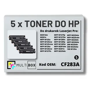 5-PAK Multibox Toner do HP CF283A 83A M125 M126 zamiennik