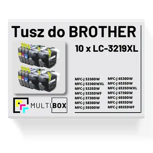 10-pak Tusz do BROTHER LC-3219XL Multibox