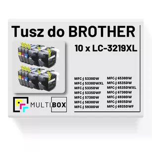 10-pak Tusz do BROTHER LC3219XL Multibox