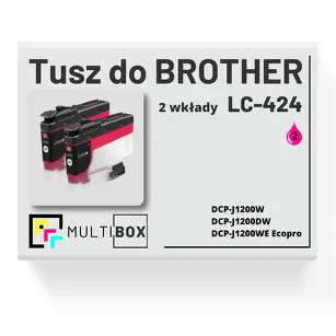 Tusz do BROTHER LC-424M 2-pak magenta zamiennik Multibox