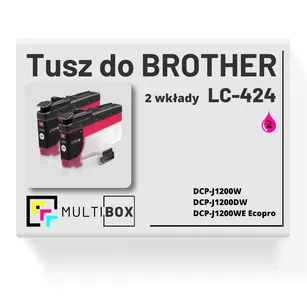 Tusz do BROTHER LC424M 2-pak magenta zamiennik Multibox