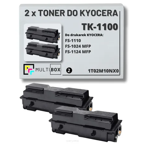 2-PAK Multibox Toner do KYOCERA TK1100 1T02M10NX0 FS1024 FS1124 2x2.1K zamiennik