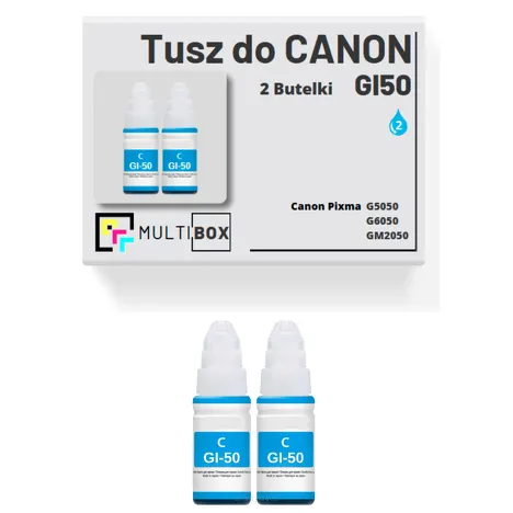 Tusz do CANON GI50C 2-pak cyan zamiennik Multibox