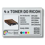 4-PAK Multibox toner do RICOH SPC250 407543 407544 407545 407546 zamiennik - 2