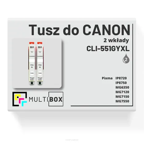 Tusz do CANON CLI-551GYXL 2-pak grey zamiennik Multibox