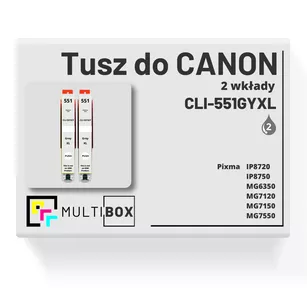 Tusz do CANON CLI551GYXL 2-pak grey zamiennik Multibox