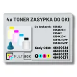 4-PAK Multibox Tonery zasypki do OKI ES5432 ES5442 ES5463 ES5473 7,0K/3x6,0K - 2