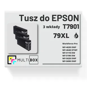 3-PAK Multibox Tusz do EPSON 79XL T7901 C13T79014010 black zamiennik