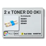 2-PAK Multibox Toner do OKI ES3451 ES5430 ES5461 44469740 yellow zamiennik - 2