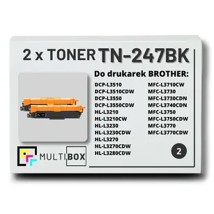 2-PAK Multibox Toner do BROTHER TN247BK Black zamiennik