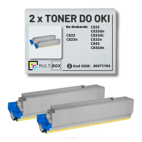 2-PAK Multibox Toner do OKI C823 C833 C843 46471104 black zamiennik