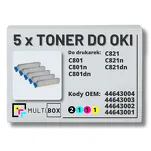 5-PAK Multibox Toner do OKI C801 C821 black/cyan/magenta/yellow zamiennik - 2