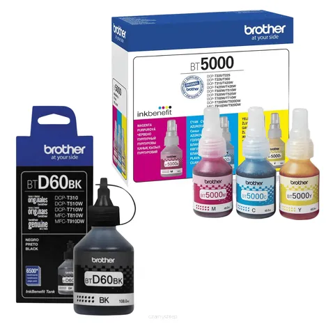 BROTHER tusz BT-5000CLVAL + BT-D60 oryginalny 4-pak CMYK 6500+3x5000 stron