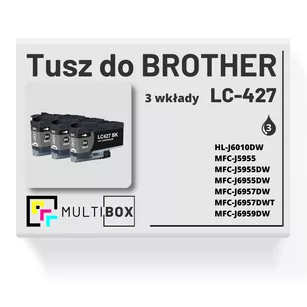 Tusz do BROTHER LC427BK 3-pak black zamiennik Multibox