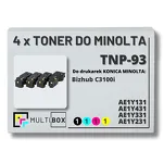 4-PAK Multibox Toner do KONICA MINOLTA TNP93 AE1Y131 AE1Y431 AE1Y331 AE1Y231 BIZHUB C3100i 6.0K/3x4.0K CMYK zamiennik - 2
