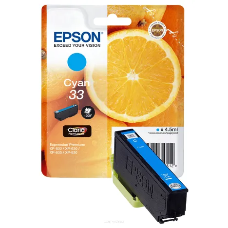 Epson tusz 33 T3342 C13T33424012 oryginalny cyan