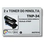 2-PAK Multibox Toner do KONICA MINOLTA TNP34 A63T01H BIZHUB 4700P 2x20.0K zamiennik - 2